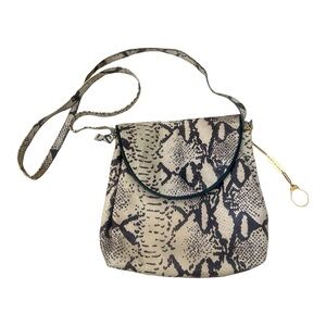 Vintage Paola del Lungo Florence Italy Snakeskin All Leather Crossbody purse